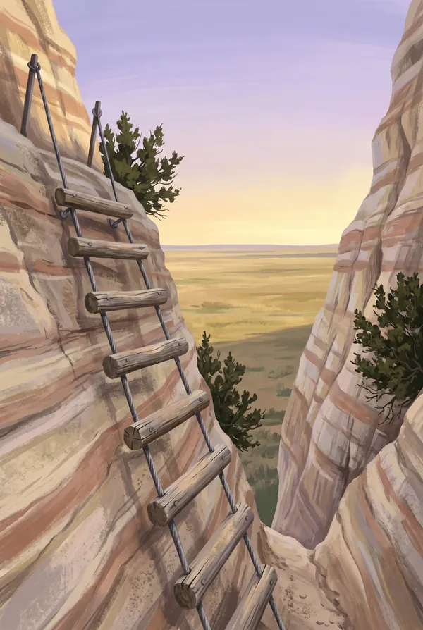 Badlands National Park stamp design 2: Notch Trail