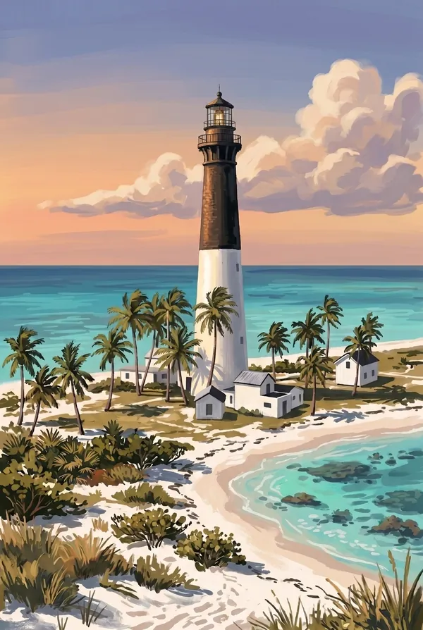 Dry Tortugas National Park stamp design 2: Loggerhead Key