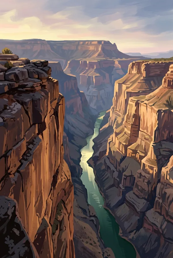 Grand Canyon National Park stamp design 2: Toroweap Overlook