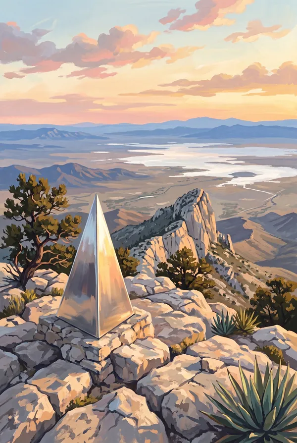 Guadalupe Mountains National Park stamp design 3: Guadalupe Peak