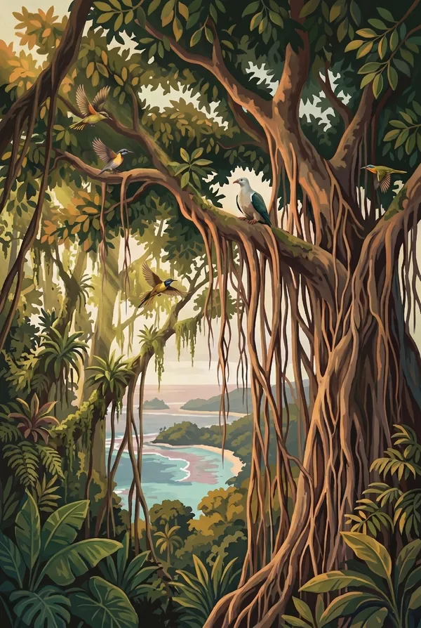 National Park of American Samoa stamp design 3: Tutuila Rainforest