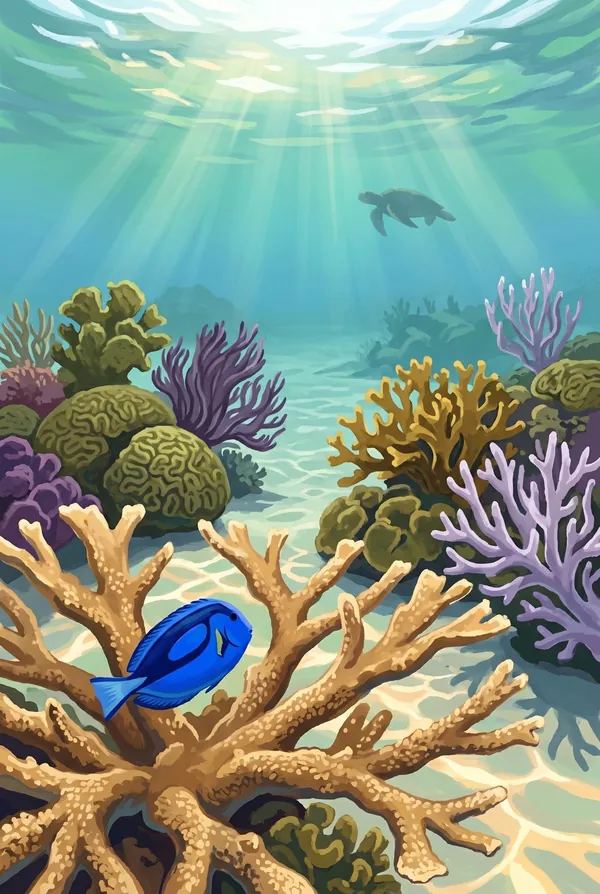 Virgin Islands National Park stamp design 3: Underwater Coral Reef